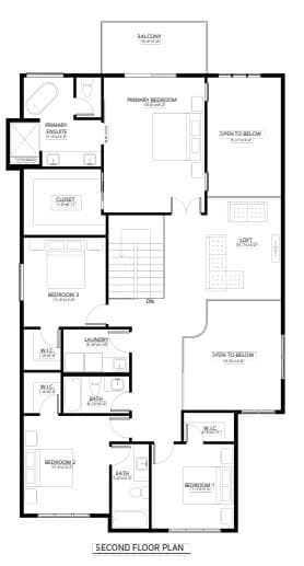 The Aurora floor plan — second floor