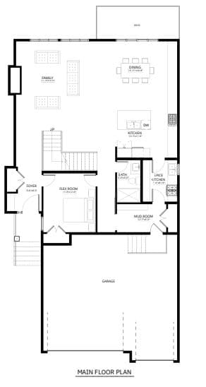 The Bayview floor plan — main floor