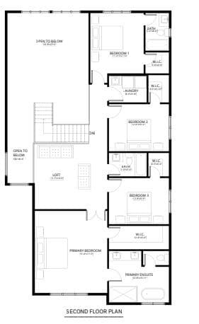 The Bayview floor plan — second floor