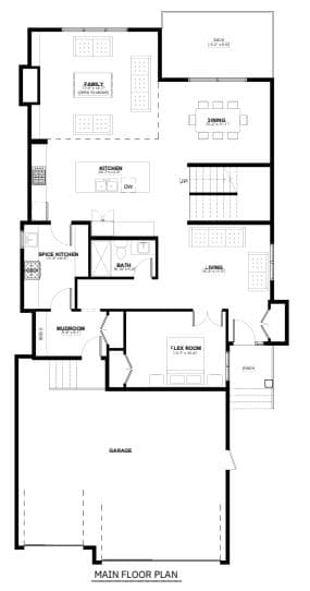 The Legacy floor plan — main floor