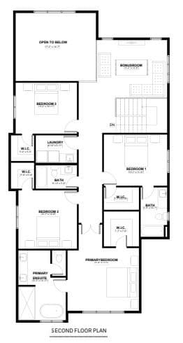 The Legacy floor plan — second floor
