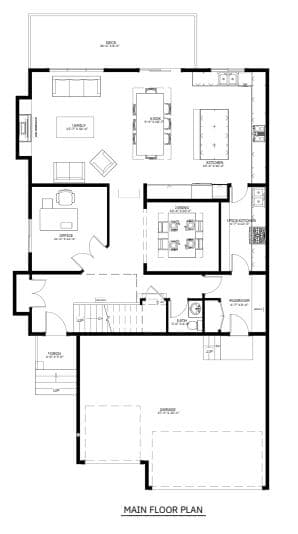 The Luxe floor plan — main floor